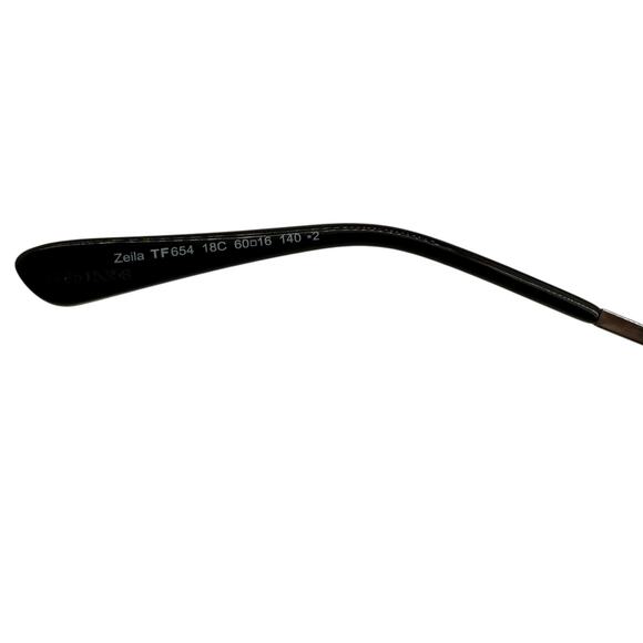 Tom Ford Zeila Cat Eye Silver Sunglasses Womens TF654 Rhodium Black Tom Ford Zeila Sunglasses - Tom Ford FT0654 Zeila Metal  main image 3